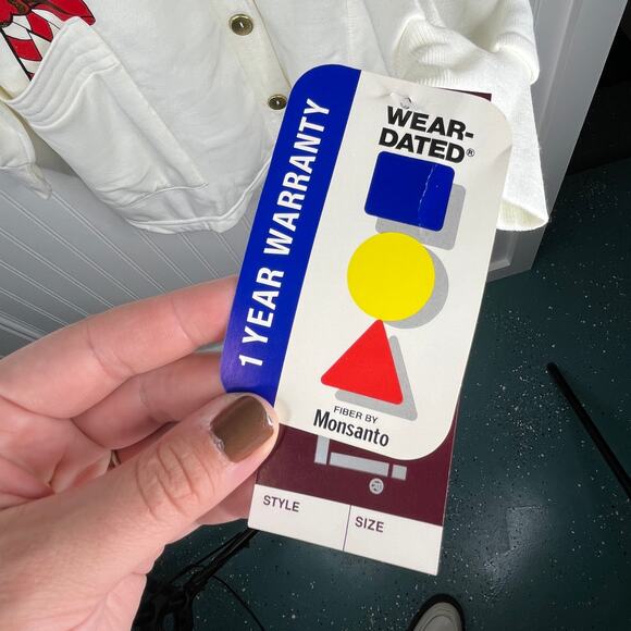 Linda Lori Vintage 90s 80s Deadstock Christmas Sweater Cardigan Oversized OSFM - Picture 5 of 13